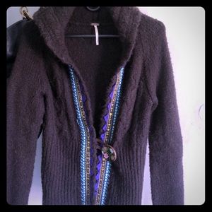 FREE PEOPLE Wool Hoodie Sweater Medium